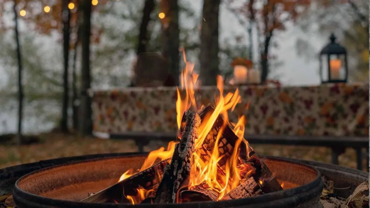 Campground under the stars in Northwest Illinois