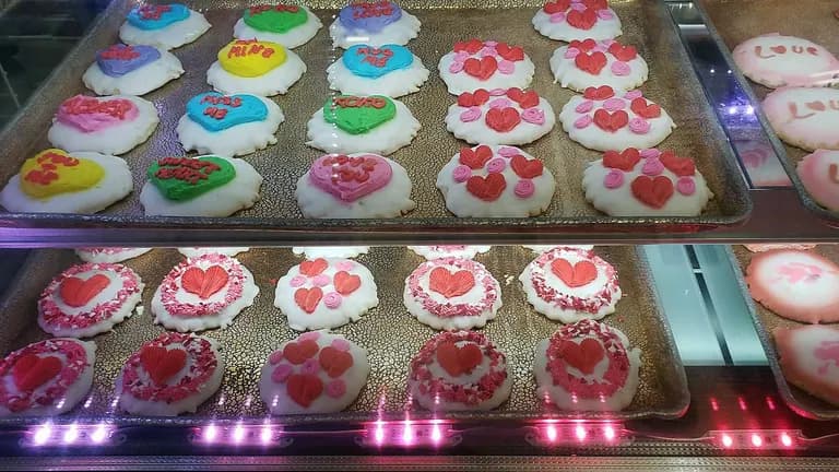Fresh-baked goods at Folsom's Bakery, a family bakery in Rock Falls, Illinois, since 1942