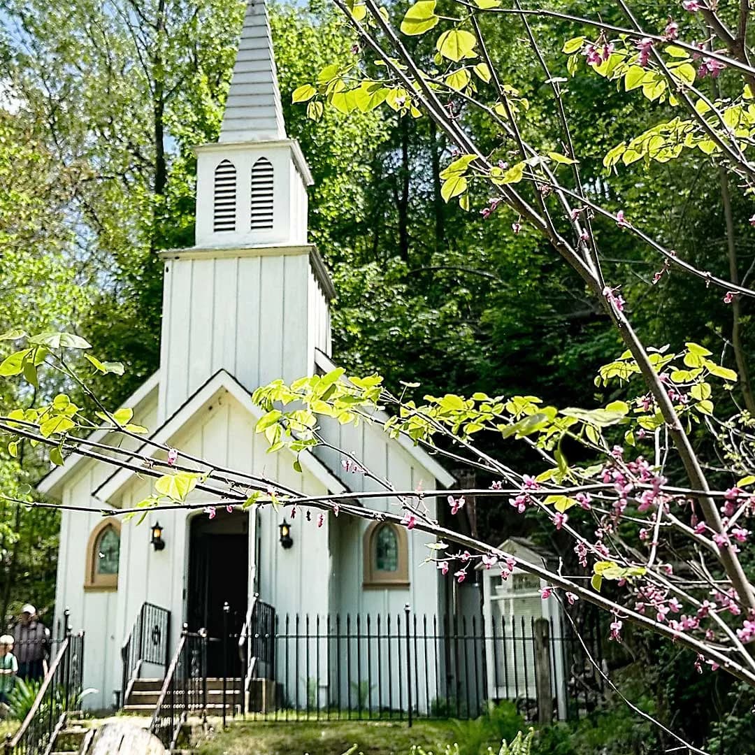 The recreated 1800s village at Wierenga's Heritage Canyon in Fulton, Illinois