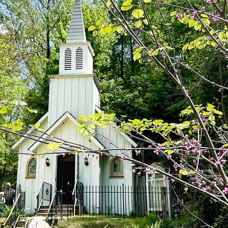The recreated 1800s village at Wierenga's Heritage Canyon in Fulton, Illinois