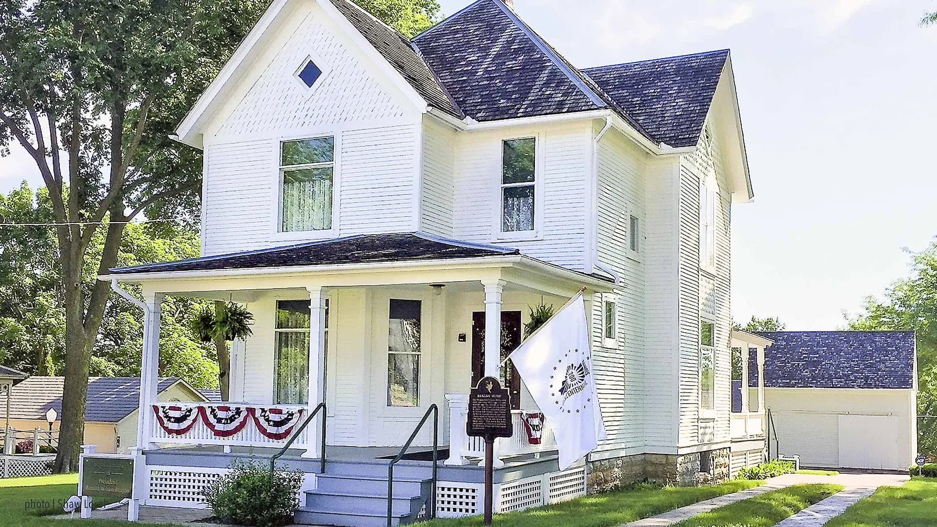 The restored Reagan family home in Dixon, Illinois, where Ronald Reagan lived from 1920 to 1923