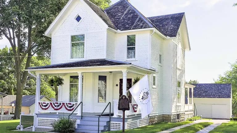 The restored Reagan family home in Dixon, Illinois, where Ronald Reagan lived from 1920 to 1923